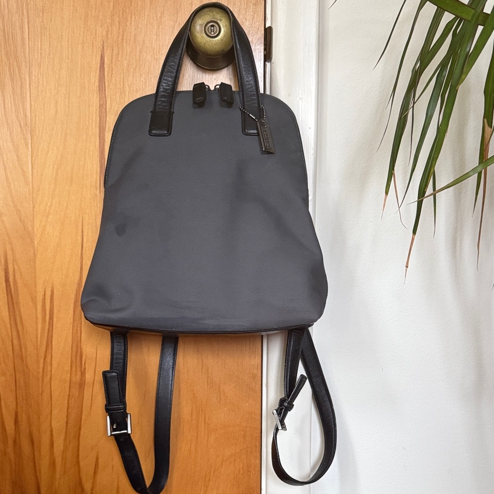 Coach Charcoal Backpack with Black Straps